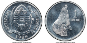 Republic Specimen Thebe 1984 SP66 PCGS, KM3. Unrecorded by the Standard Catalog in this finish. Ex. Kings Norton Mint Collection From the Archipelago ...