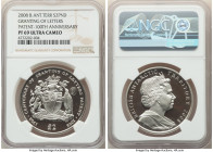 British Territory. Elizabeth II silver Proof "Granting of Letters Patent - 100th Anniversary" 2 Pounds 2008 PR69 Ultra Cameo NGC, KM1a. From the Archi...