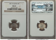 British Colony. Victoria 4 Pence 1891 MS65 NGC, KM26. From the Archipelago Collection 

HID09801242017

© 2022 Heritage Auctions | All Rights Reserved...
