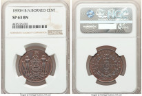 British Protectorate Specimen Cent 1890-H SP63 Brown NGC, Heaton mint, KM2. A glossy piece with devices heightened by original cognac coloration and m...