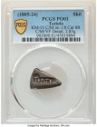 Tortola. British Colony Countermarked Shilling (1/8 Dollar) ND (1805-1824) P1 PCGS, KM5, Prid-10. 2.85gm. Host: Cut 1/8 8 Reales. Counterstamp: Type I...