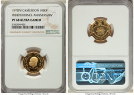 Republic gold Proof "Independence Anniversary" 1000 Francs (1970) PR68 Ultra Cameo NGC, KM18. Mintage: 4,000. From the Archipelago Collection 

HID098...