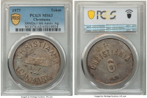 Free State Token 1977 MS63 PCGS, KM-XM2a.1. A large issue from this instantly recognizable series struck to celebrate the free commune's 6th anniversa...