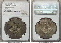 Zara. French Occupation Siege 4 Francs 60 Centimes 1813 AU58 NGC, KM1, Dav-49, Herinek-1216. Obv. Crowned eagle, with head right and wings spread, sta...
