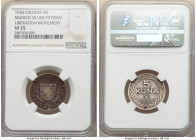 Republic silver Pattern "Liberation Movement" 5 Kuna 1934 VF25 NGC, Munich mint, KM-Pn7. From the Archipelago Collection 

HID09801242017

© 2022 Heri...