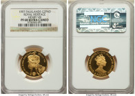 British Colony. Elizabeth II gold Proof "Henry VIII" 2 Pounds 1997 PR68 Ultra Cameo NGC, KM112. Royal Heritage series. From the Archipelago Collection...