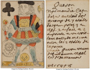 Quezon Normandie Private Issue "Playing Card Money" ND (c. 17th-18th Century), cf. Opitz-pg. 259. 84x54mm. Jack of clubs design, with handwritten text...