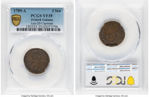 Cayenne. French Colony 2 Sous 1789-A VF35 PCGS, Paris mint, KM1, Lec-20. From the Archipelago Collection 

HID09801242017

© 2022 Heritage Auctions | ...