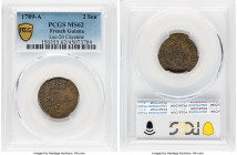 Cayenne. French Colony 2 Sous 1789-A MS62 PCGS, Paris mint, KM1, Lec-20. From the Archipelago Collection 

HID09801242017

© 2022 Heritage Auctions | ...