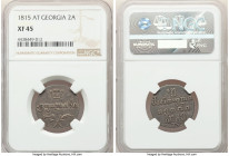 David, as Regent 2 Abazi (40 Kopecks) 1815-AT XF45 NGC, Tiflis mint, KM75, Bitkin-736. An exactingly struck piece with champagne shimmer that emerges ...