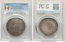 Brunswick-Wolfenbüttel. Rudolf August & Anton Ulrich 24 Mariengroschen 1698 AU50 PCGS, Zellerfeld mint, KM559, Welter-2079. From the Archipelago Colle...