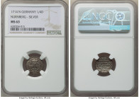 Hall. Free City silver Pattern "Peace of Baden" 1/4 Ducat 1714 MS63 NGC, KM-Pn5. From the Archipelago Collection 

HID09801242017

© 2022 Heritage Auc...