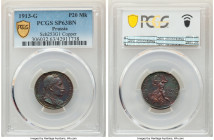 Prussia. Wilhelm II copper Specimen Pattern 20 Mark 1913-G SP63 Brown PCGS, KM-X6a, Schaaf-253/G1. From the Archipelago Collection 

HID09801242017

©...