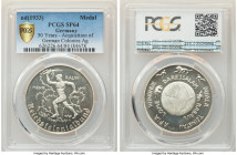 Third Reich silver Specimen "50 Years - Acquisition of German Colonies" Medal ND(1933) SP64 PCGS, Groenegress-1249. From the Archipelago Collection 

...