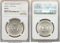 Democratic Republic "City Seal of Berlin" 20 Mark 1987-A MS65 NGC, Berlin mint, KM119.1. From the Archipelago Collection 

HID09801242017

© 2022 Heri...