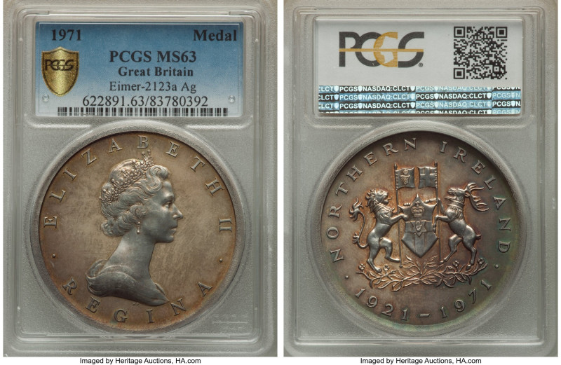 Northern Ireland. Elizabeth II silver "50th Anniversary of the Northern Ireland ...