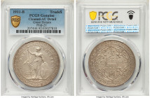 George V Trade Dollar 1911-B AU Details (Cleaned) PCGS, Bombay mint, KM-T5, Prid-21. Milky tones. From the Archipelago Collection 

HID09801242017

© ...