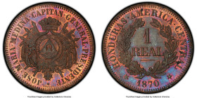 Republic Specimen Pattern Real 1870 SP64 Red and Brown PCGS, KM-Pn10A. Ex. John Jay Pittman Collection From the Archipelago Collection 

HID0980124201...
