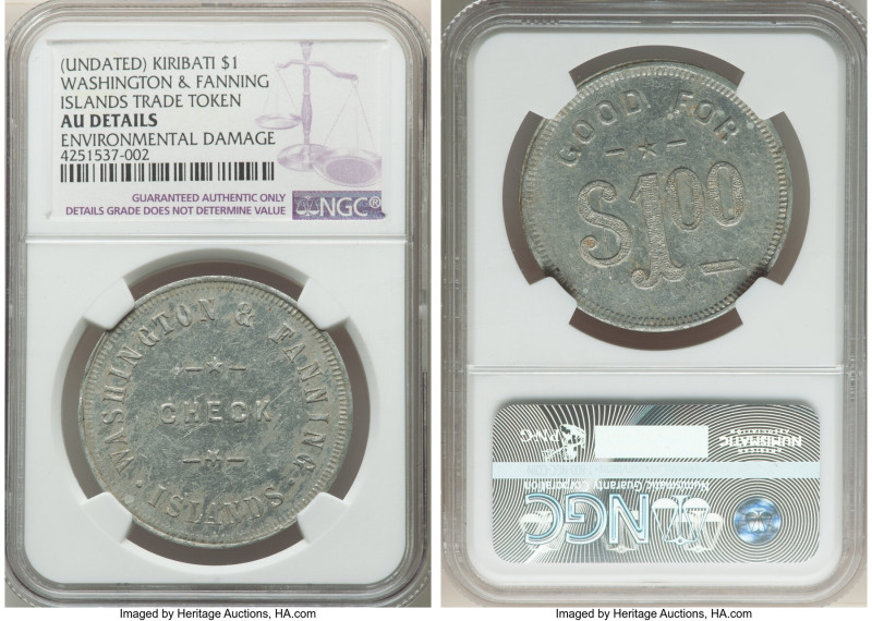 Washington & Fanning Islands aluminum Dollar Token ND AU Details (Environmental ...