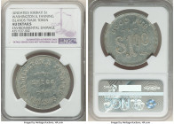 Washington & Fanning Islands aluminum Dollar Token ND AU Details (Environmental Damage) NGC, KM-Unl. From the Archipelago Collection 

HID09801242017
...