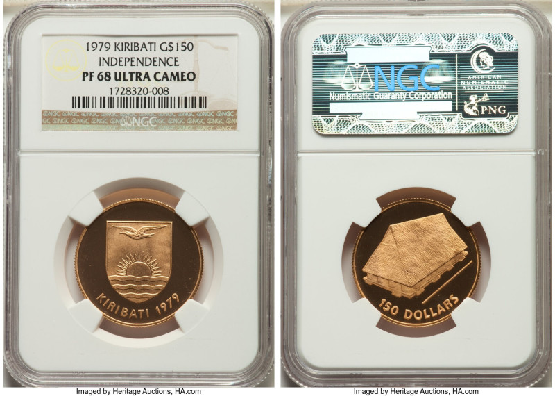 Republic gold Proof "Independence" 150 Dollars 1979 PR68 Ultra Cameo NGC, KM9. F...