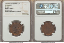 William III Mint Error - Blank Planchet 5 Centimes ND (1870) NGC, cf. KM22.1 (for standard issue). 5.0gm. With "Luxembourg 5 Centimes 1870" written in...