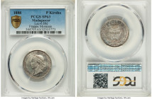 Ranavalona III silver Specimen Pattern Kirobo 1888 SP63 PCGS, Lec-6. Frappe Monnaie. A highly unusually and seldom-seen Pattern issue of Madagascar, b...