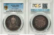 Ranavalona III silver Proof Pattern Dollar 1895 PR62 PCGS, London mint, KM-XM3, Dav-70, cf. VG-4243D (listed only in platinum), Gad-10, Lec-37. Mintag...