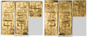 Kim-Thanh Refinery Co. 3-Piece Lot of Uncertified gold Wafers ND (c. 1960) AU/UNC, KM-XB1. Total weight: 37.49gm. Includes two 14 gram wafers and one ...