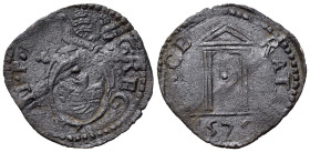 MACERATA. Gregorio XIII (1572-1585). Quattrino con Porta Santa - Giubileo 1575. Cu (0,64 g). Raro. Munt. 443. qSPL