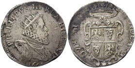 MILANO. Filippo III Re di Spagna e Duca di Milano (1598-1621). Ducatone 1608. Ag (31,84 g). Crippa 8/G. RRR. BB