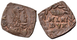 MILANO. Carlo II (1676-1700). Quattrino Cu (1,72 g). MIR 392/1. Esemplare di alta qualità, tracce di rame rosso. qFDC