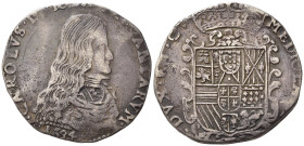 MILANO. Carlo II Re di Spagna e Duca di Milano (1676-1700). Filippo o Carlo 1694. Ag (26,27 g). Busto corazzato a d. - Stemma spagnolo coronato. MIR 3...