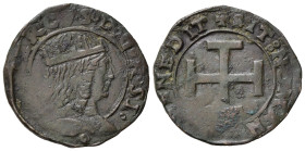 NAPOLI. Federico III d'Aragona (1496-1501). Sestino. AE (2,47 g). MIR 109. BB+