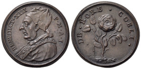 MEDAGLIE PAPALI. Benedetto XIII (1724-1730). Medaglia Anno I "La Rosa degli Orsini". AE (8,06 g - 24,40 mm). Coniata. Hamerani. La medaglia, emessa in...