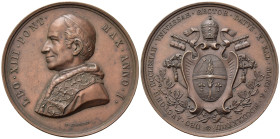 Medaglie Papali. Leone XIII (1878-1903). Medaglia anno I - Elezione al pontificato. AE (40 mm). Modesti MA 345. qFDC