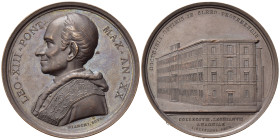 Medaglie Papali. Leone XIII (1878-1903). Medaglia anno XX - Fondazione Collegio Leoniano. AE (39,73 g). Modesti 275. Rara. 500 esemplari. qFDC