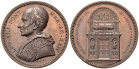 Medaglie Papali. Leone XIII (1878-1903). Medaglia anno XXIV - Monumento Sepolcrale a Innocenzo III. AE (39,18 g). Modesti 367. Rara. 500 esemplari. qF...