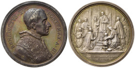 Medaglie Papali. Benedetto XV (1914-1922). Medaglia anno III "Codice di Diritto Canonico". Ag (39,51 g). Opus Bianchi. CM 178. qFDC