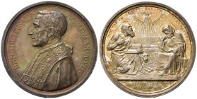 Medaglie Papali. Benedetto XV (1914-1922). Medaglia anno VII "Encicliche del 1920". Ag (34,26 g). Opus Mistruzzi. CM 186. qFDC