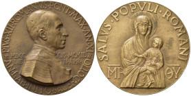 Medaglie Papali. Pio XII (1939-1958). Medaglia anno XI "50° Ann. Ordinazione Sacerdotale". AE (90,75 g - 60,5 mm). Opus Mistruzzi. CM 67. SPL+
