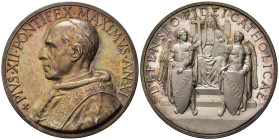 Medaglie Papali. Pio XII (1939-1958). Medaglia anno XI "Difesa della Fede Cattolica". Ag (38,24 g). Opus Mistruzzi. CM 66. qFDC
