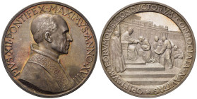 Medaglie Papali. Pio XII (1939-1958). Medaglia anno XVIII "Festa del Lavoro Cristiano". Ag (35,48 g). Opus Mistruzzi. CM 208. qFDC
