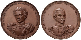 Personaggi. Alfredo Savio (1838-1860) - Medaglia 1860-1861 - Per la morte dei fratelli Alfredo (caduto ad Ancona) ed Emilio Savio (caduto a Gaeta). D/...
