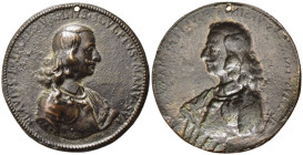 Personaggi. Flavio I Orsini, Duca di Bracciano (1660-1696). Medaglia Uniface fusa AE (36,89 g - 56,5 mm). Busto a destra, data 1696 in basso. (Fusione...