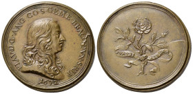 Personaggi. Flavio I Orsini, Duca di Bracciano (1660-1696). Medaglia coniata AE (19,33 g - 33,34 mm). Busto a destra, in basso 1672. qFDC