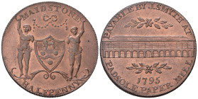 GRAN BRETAGNA. Half penny Token 1795. Maidstone - Payable By J.Smith at Padsole Paper Mill. Cu. FDC