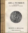 ARS ET NUMMUS. Milano, 1976. Listini a prezzo fisso ( 5 fascicoli 1976 ) completo. Monete greche, romane, medioevali, medaglie e libri, con tavole di ...