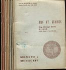 ARS ET NUMMUS. Milano, 1963. Listini a prezzo fisso ( 8 Fascicoli 1963.) completo, il n 7\8 ha un ritaglio nella tavola. con tavole di illustrazioni. ...