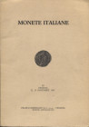 SEMENZATO F. – Venezia, 19 – Novembre, 1981. Monete italiane. Interessante serie papale in oro e argento. pp. 36, nn. 261, tavv. 20. Ril. ed. buono st...